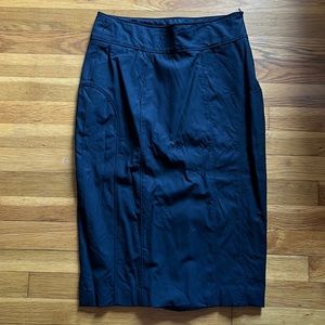 Burberry Pencil Skirt-Black